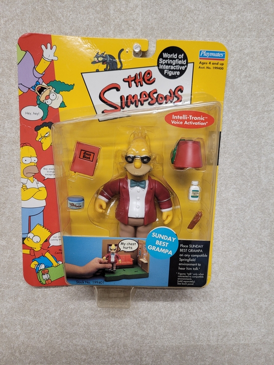 Playmates Toys Other - The Simpsons Sunday Best Grampa- NIP - Action Figure by Playmates - Red Jacket